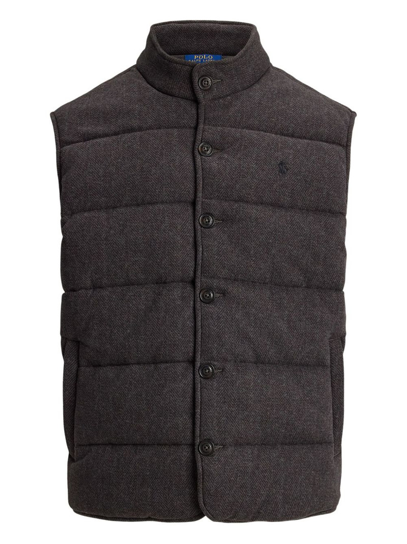 herringbone-pattern gilet 1