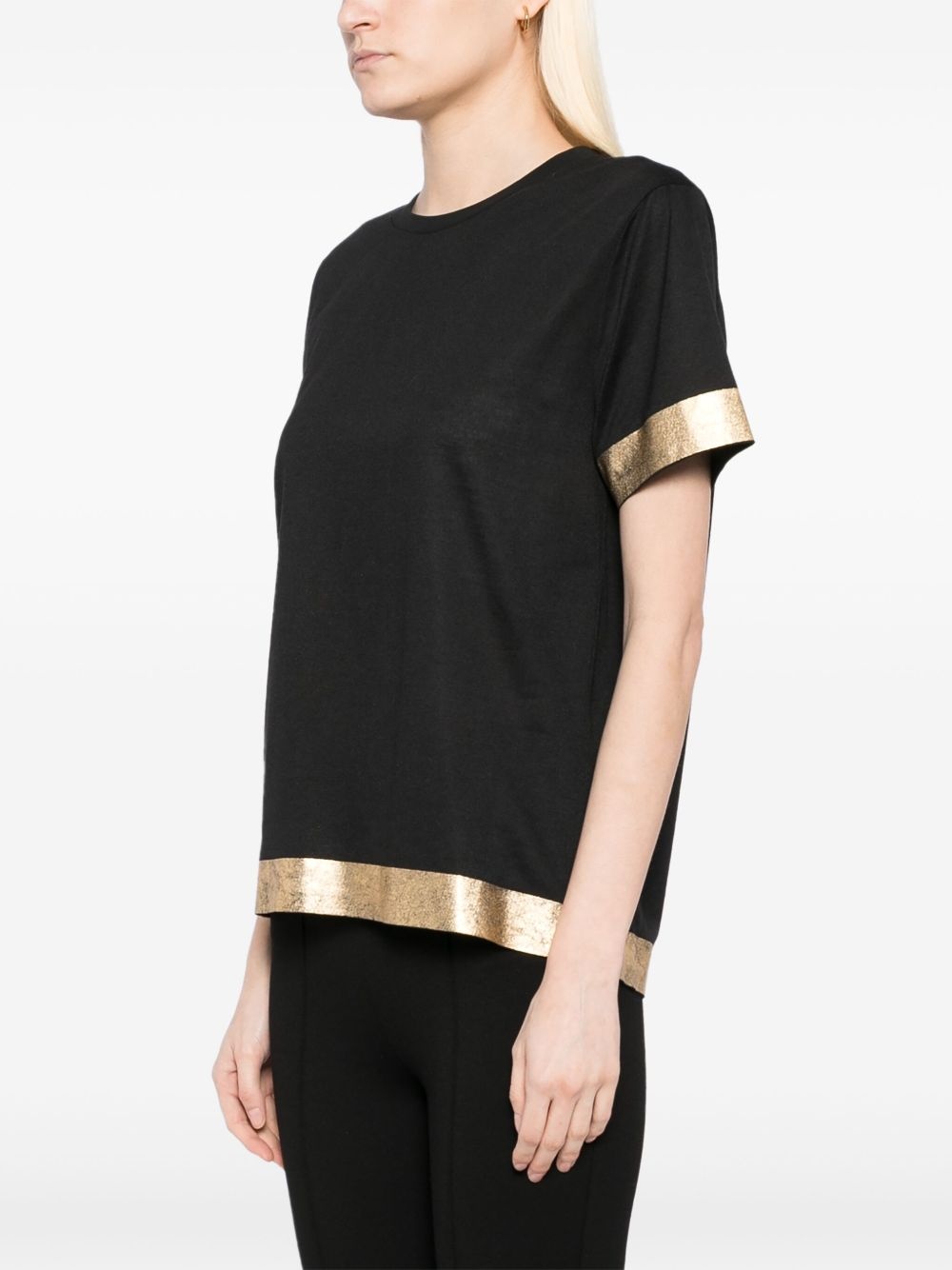 foil-hem T-shirt - 3