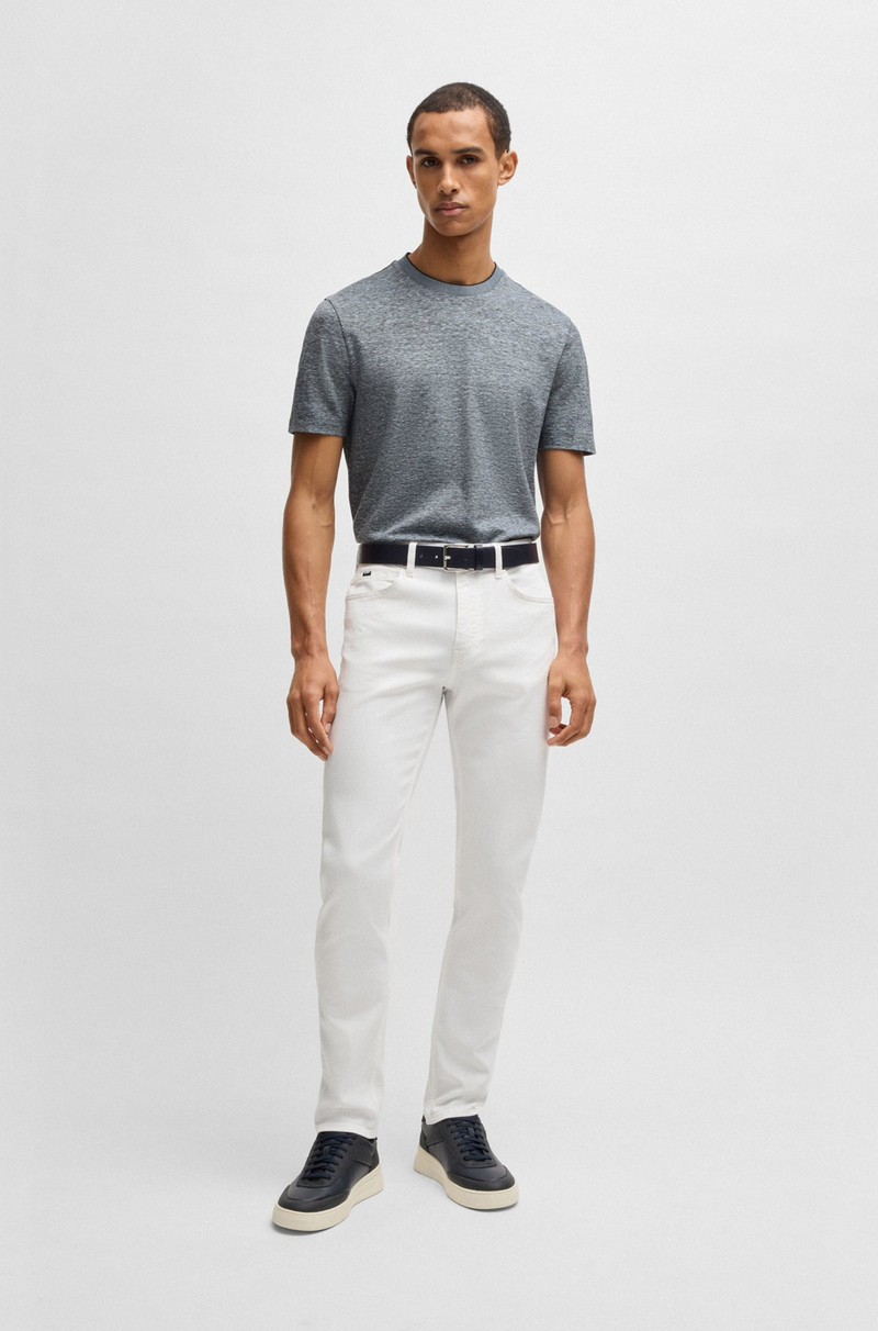 BOSS REGULAR-FIT T-SHIRT IN COTTON AND LINEN outlook