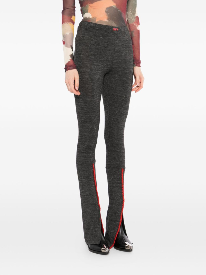 logo-print slit trousers 3