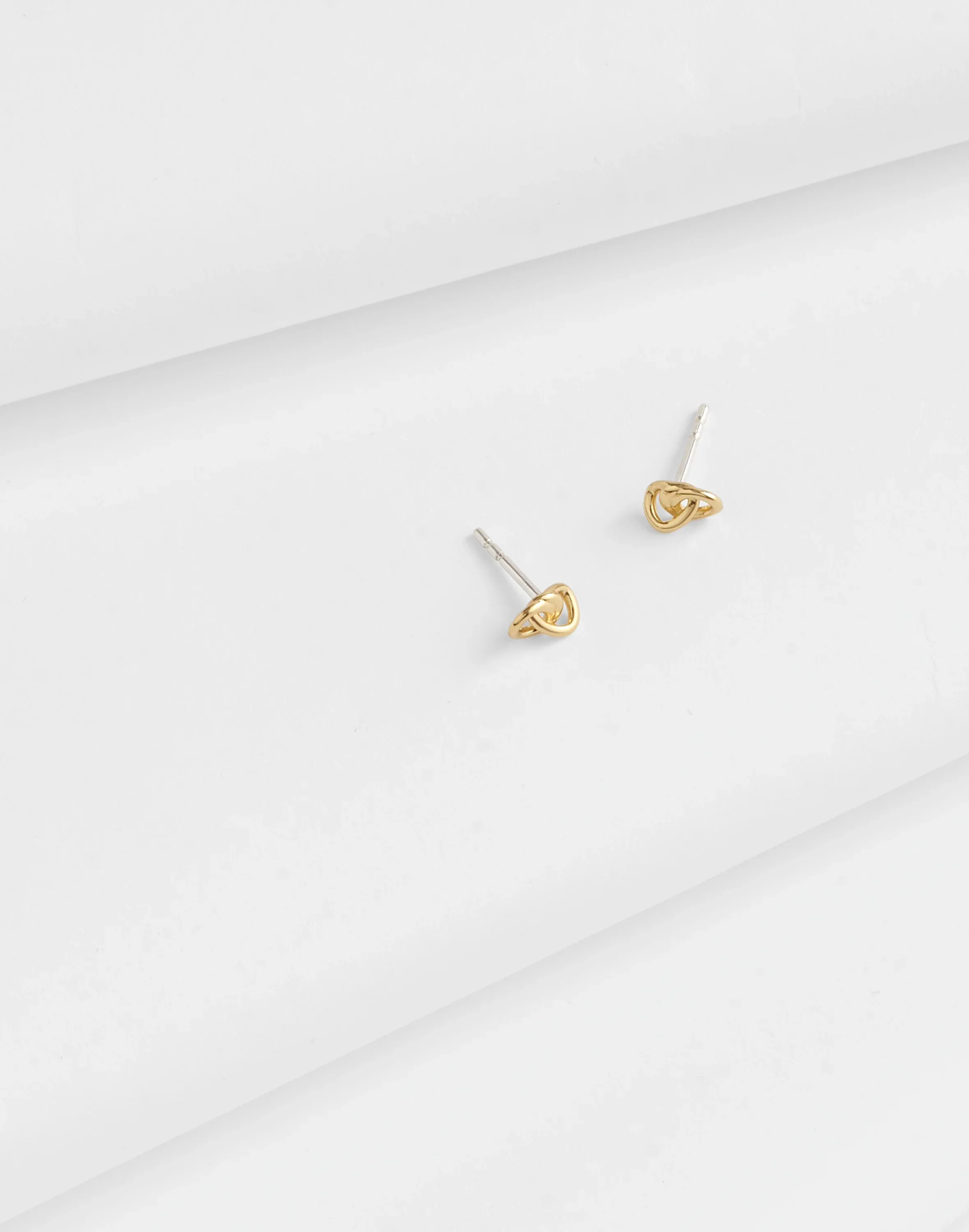 Demi-Fine Knot Stud Earrings - 1