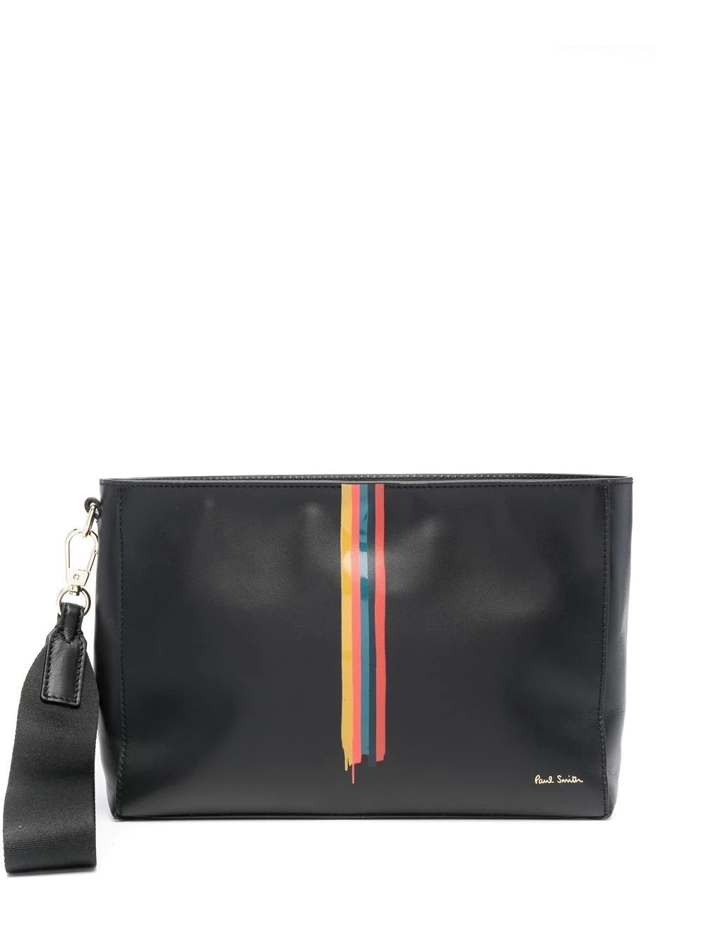 Painted stripe-print clutch bag - 1