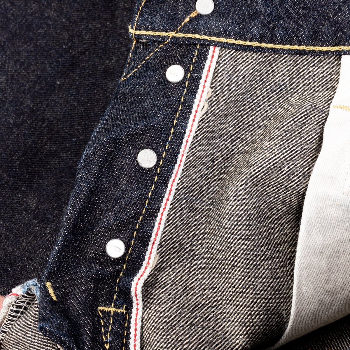 IH-666S-19L 19oz Left Hand Twill Selvedge Denim Slim Straight Cut Jeans - Indigo - 13