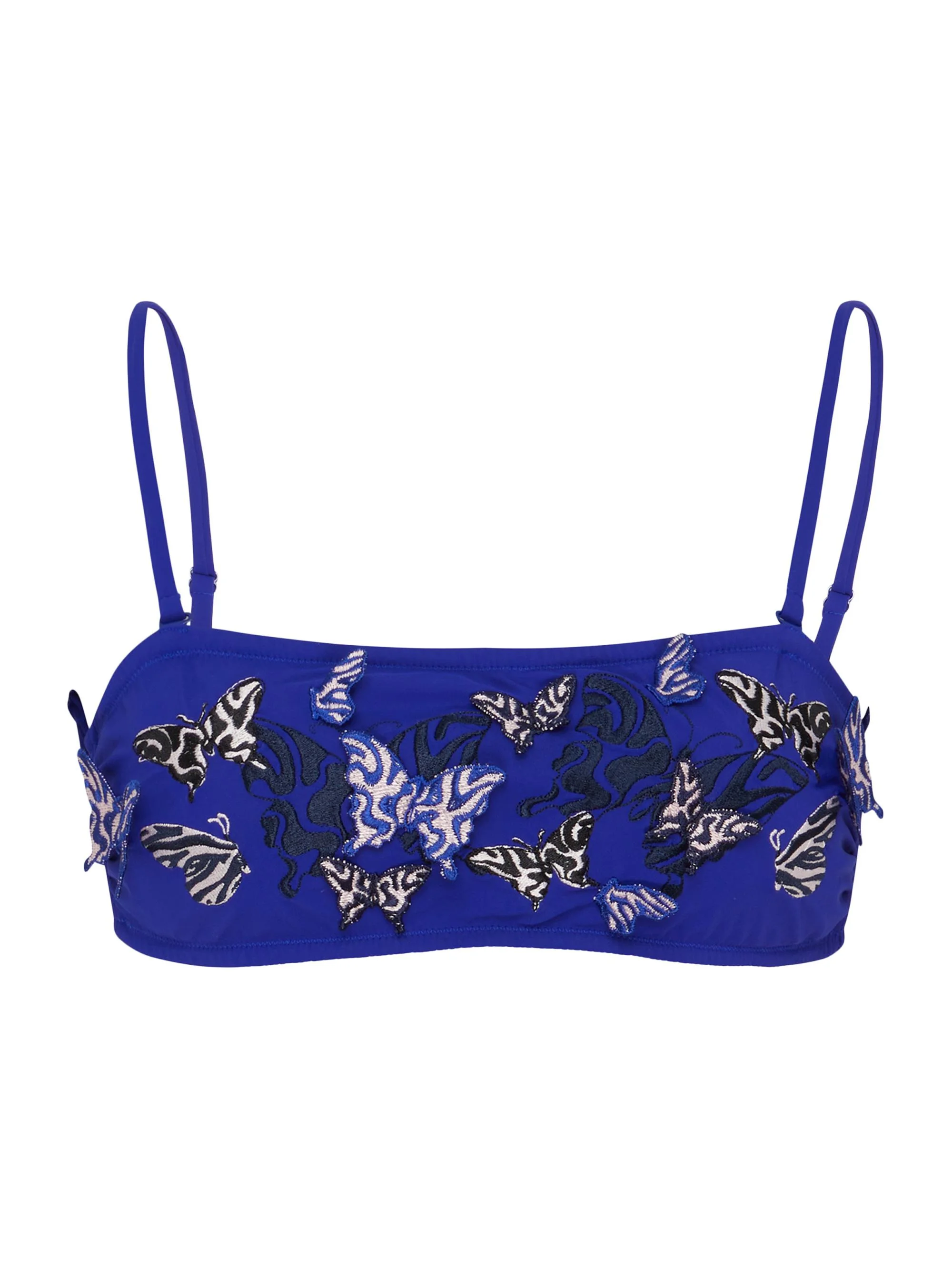 Women's Disco Butterly Appliqué Bikini Top - Blush - 1
