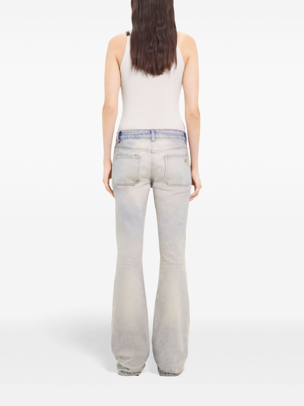 buckle-detail ribbed tank top - 2