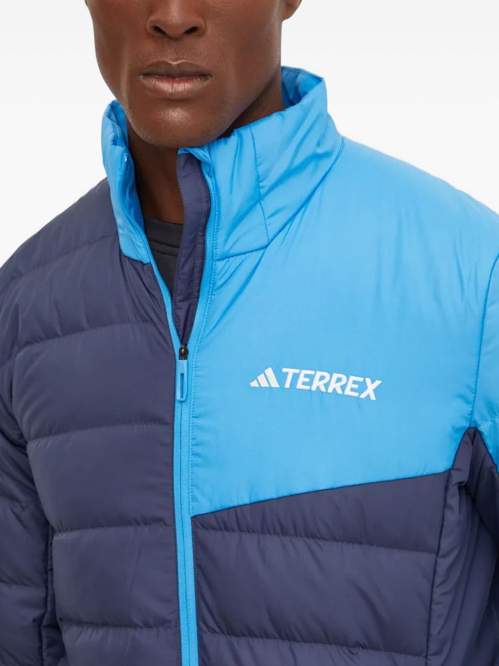 two-tone quilted-design jacket - 4