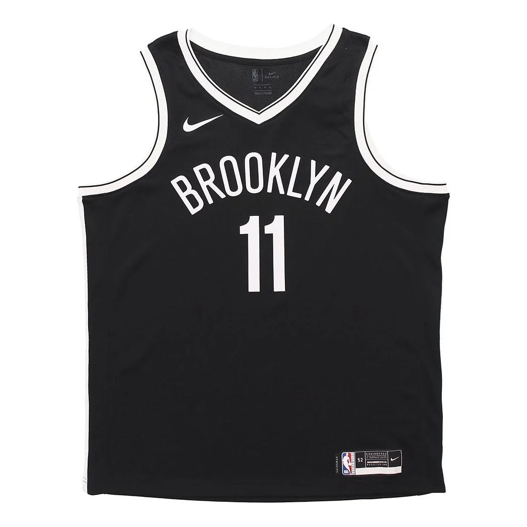Nike NBA Sports Basketball Jersey/Vest SW Fan Edition 20-21 Season Brooklyn Nets Kyrie Irving 11 Bla - 1