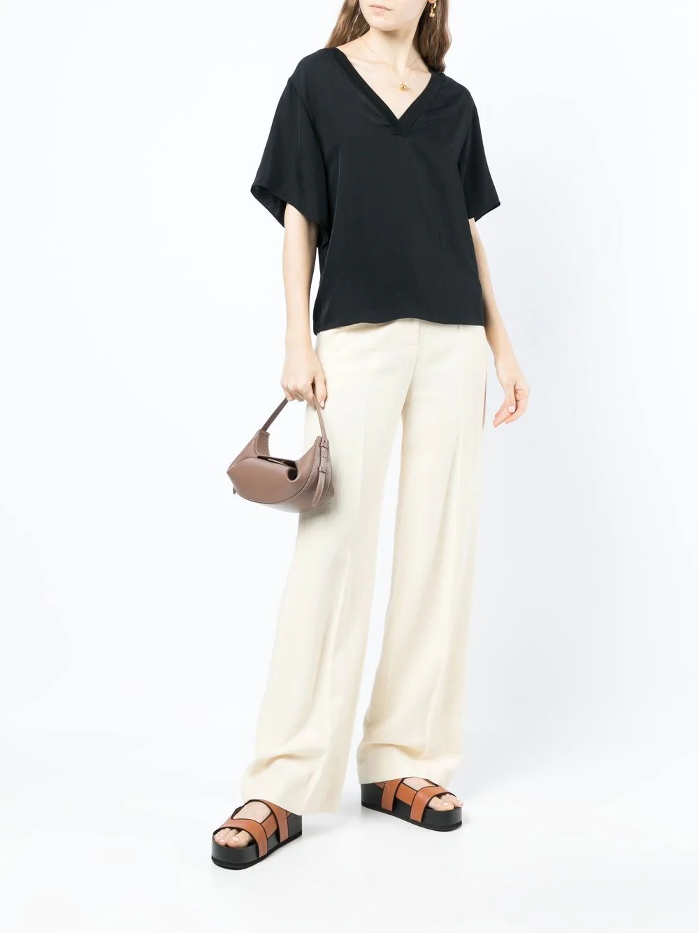 V-neck short-sleeved T-shirt - 2