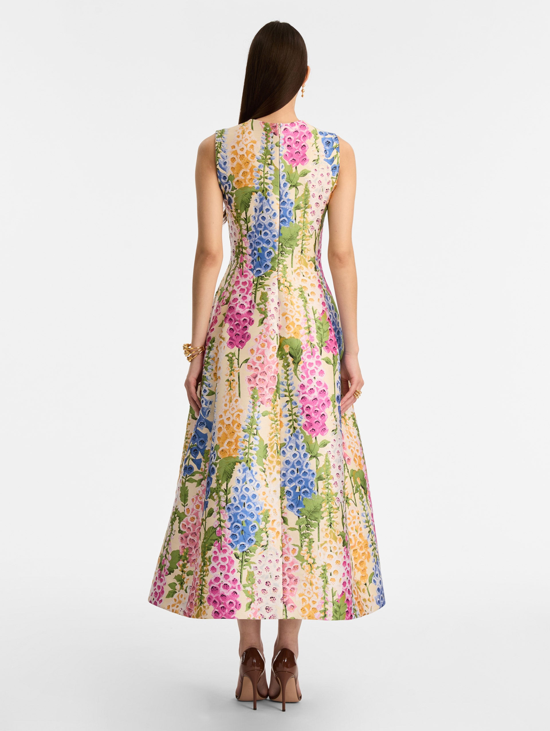 FOXGLOVE JACQUARD COCKTAIL DRESS - 3