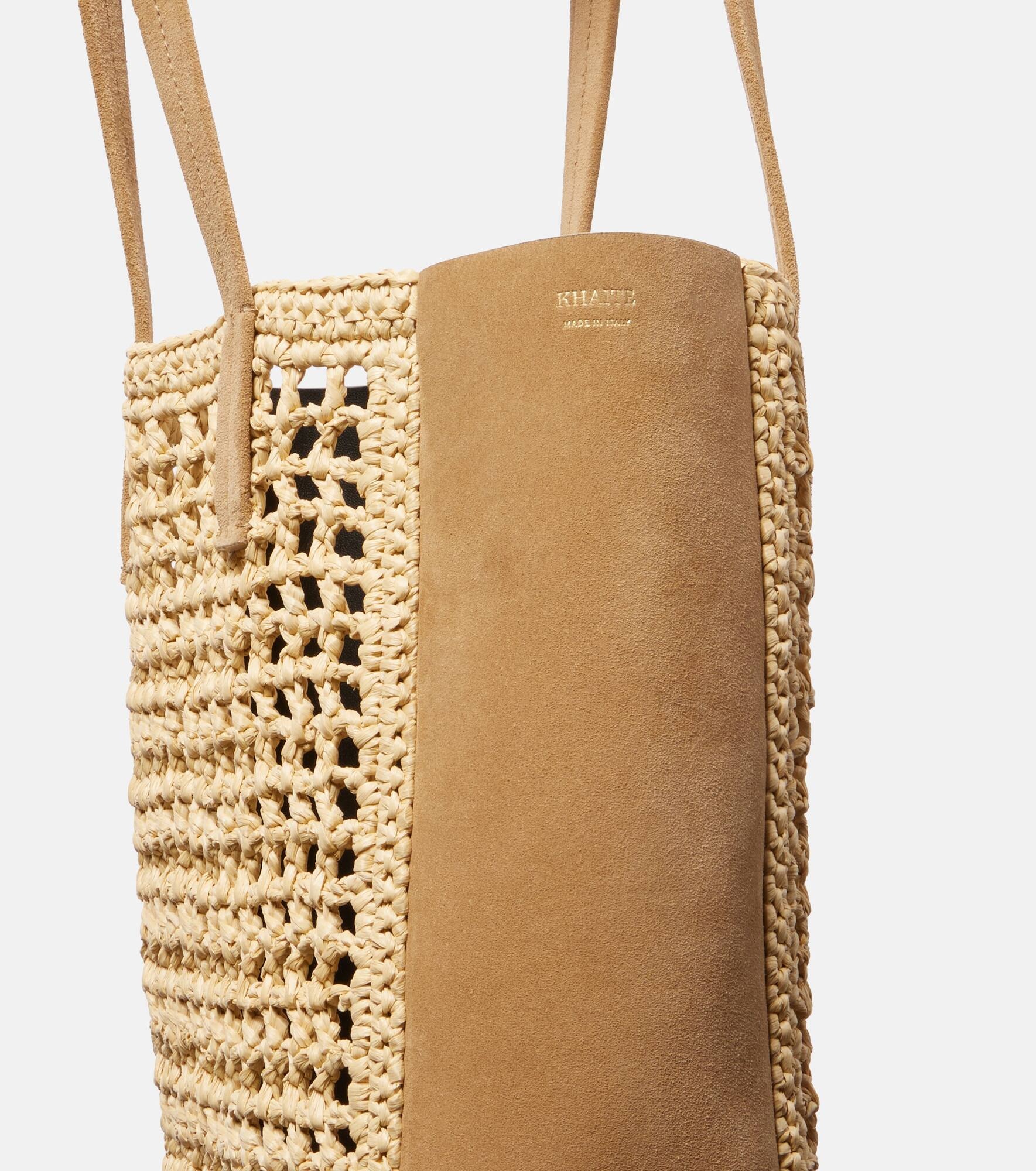 Zoe Small raffia-effect tote bag - 6
