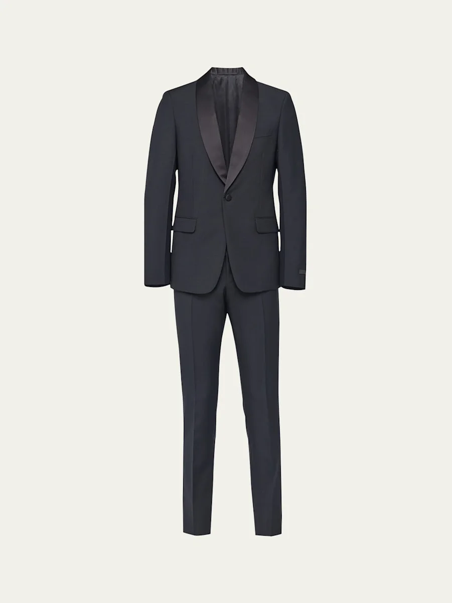 Men's Mohair-Wool Smoking Suit - 1