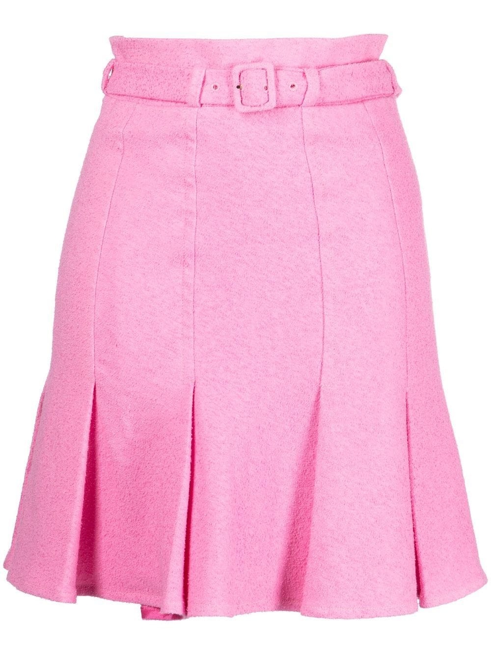 belted high-waisted skirt - 1