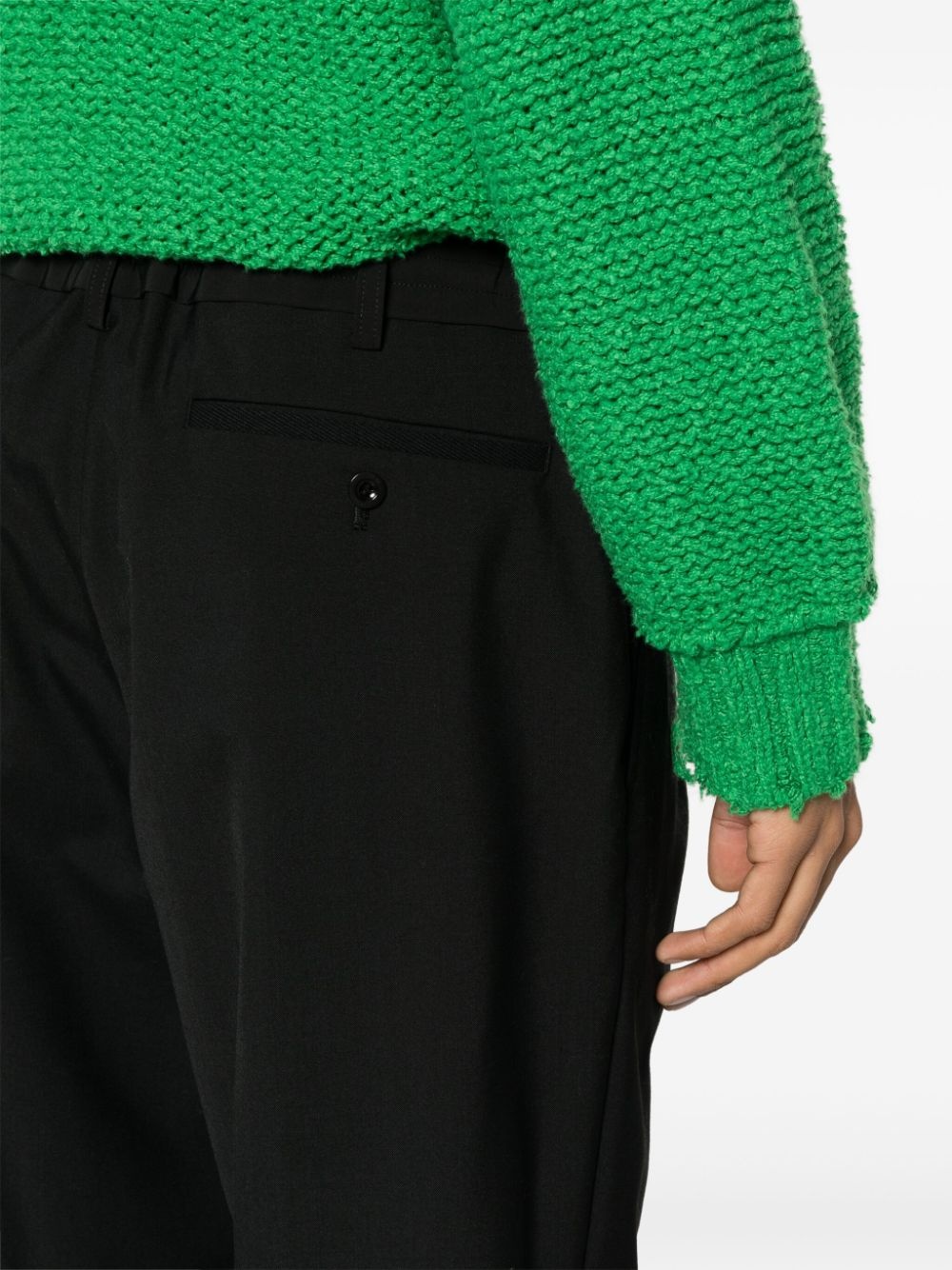 engraved-logo wide-leg trousers - 4