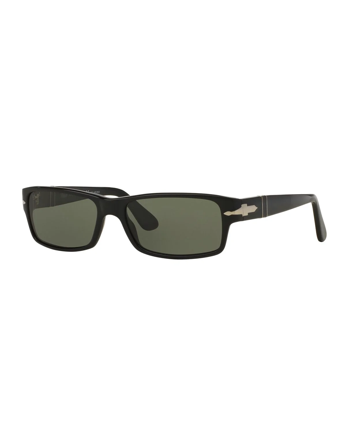 Men's Polarized Rectangle Solid Acetate Sunglasses - 1