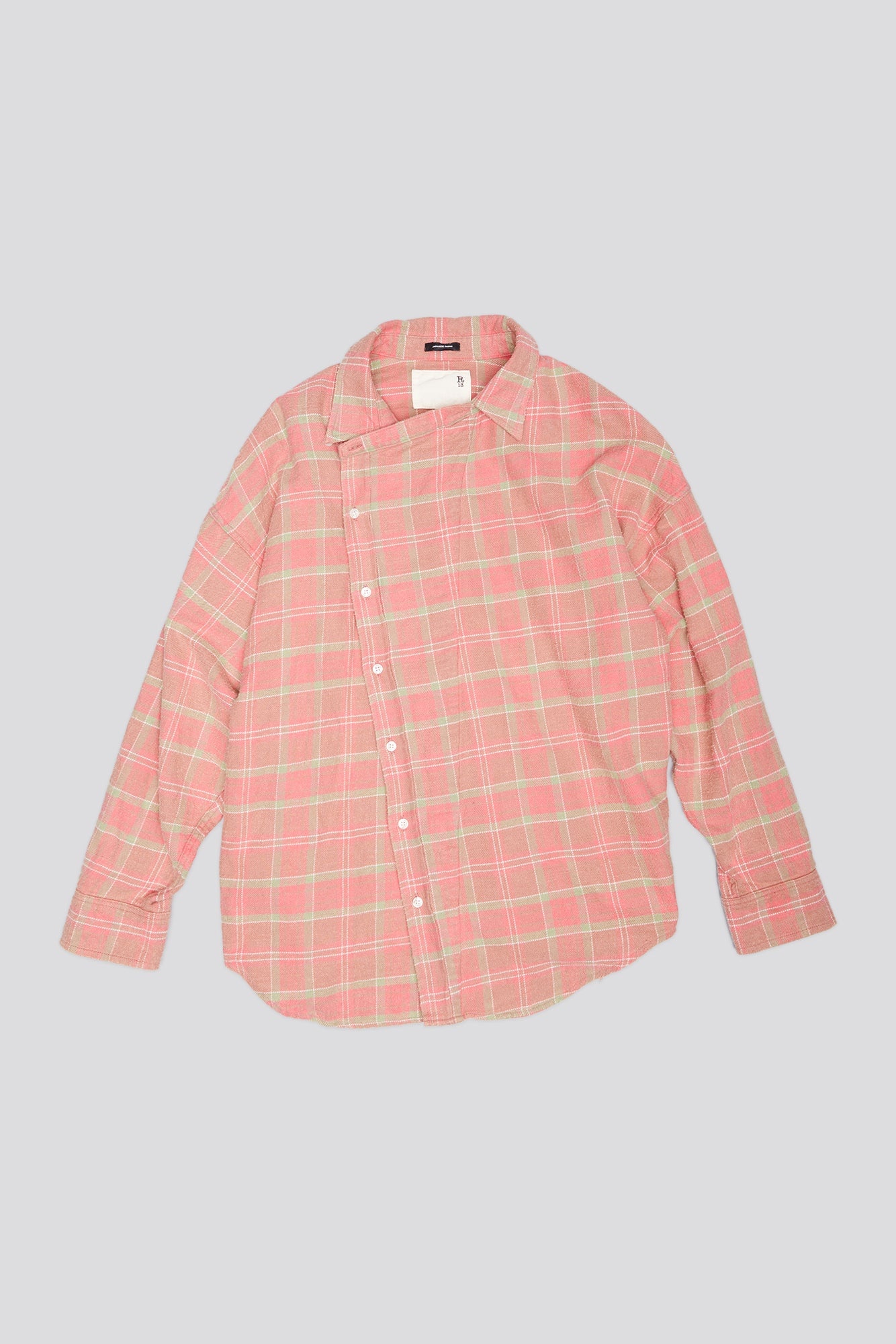 ASYMMETRICAL SHIRT - PINK PLAID - R13 - 5