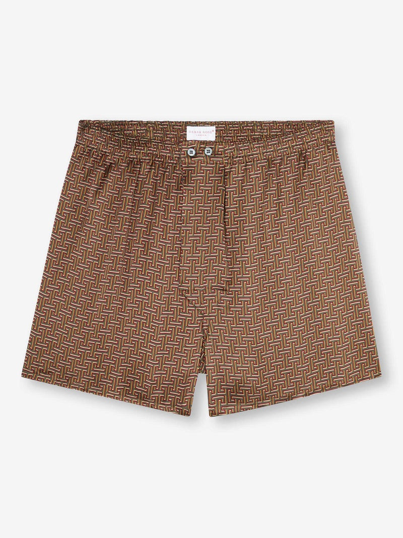 Men's Classic Fit Boxers Brindisi 109 Silk Satin Green 1