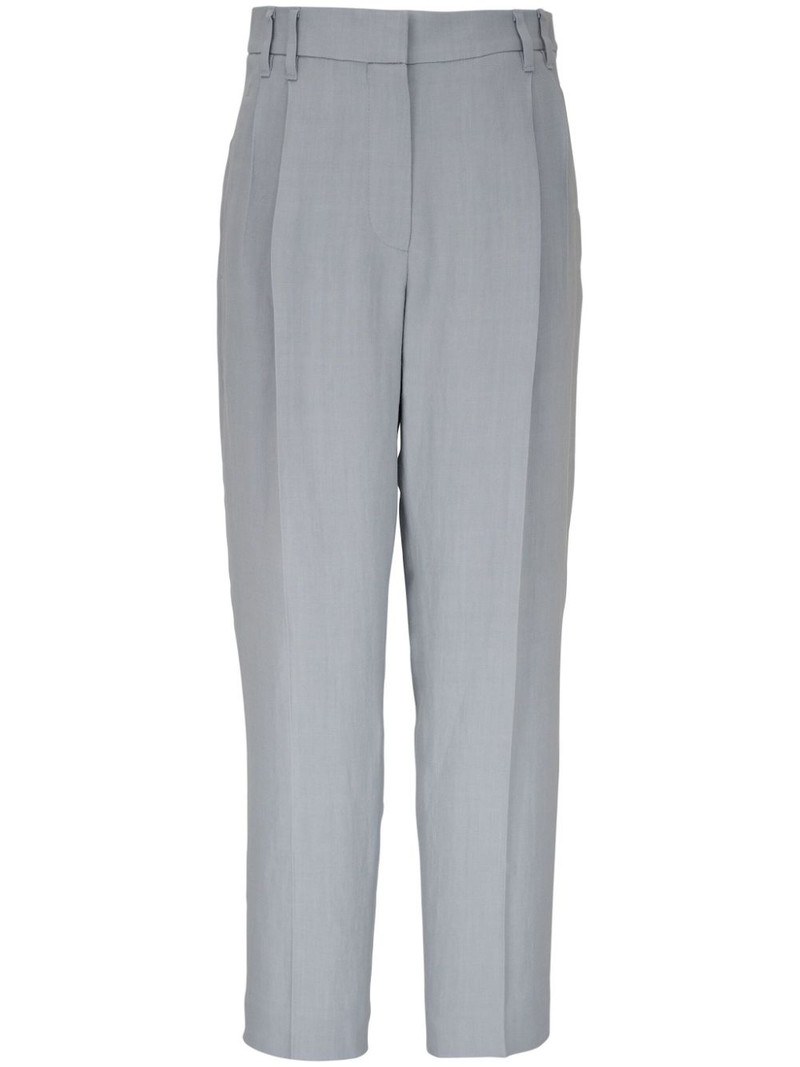 Monili chain-embellished tapered trousers 1