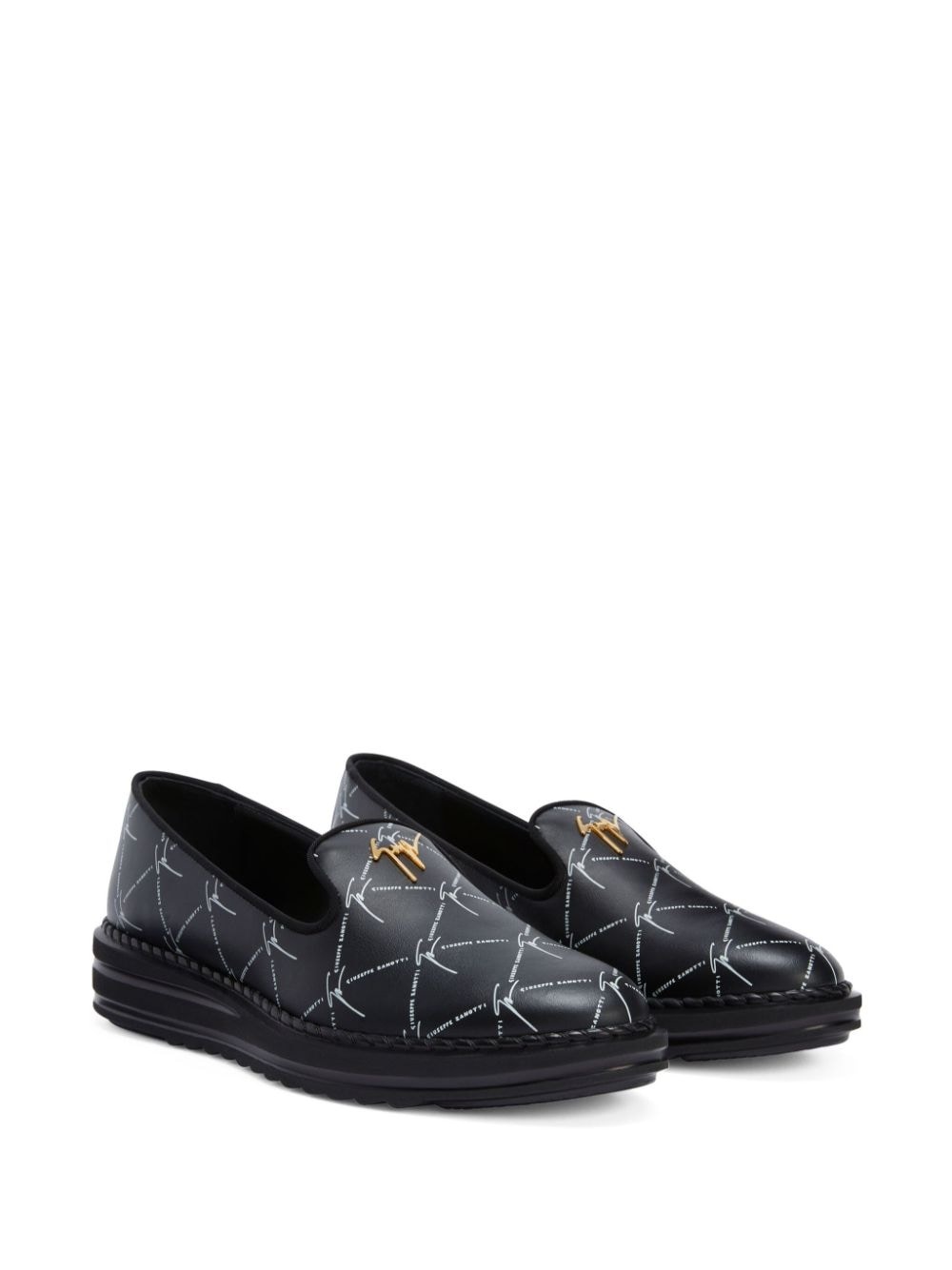 Tim logo-lettering loafers - 2