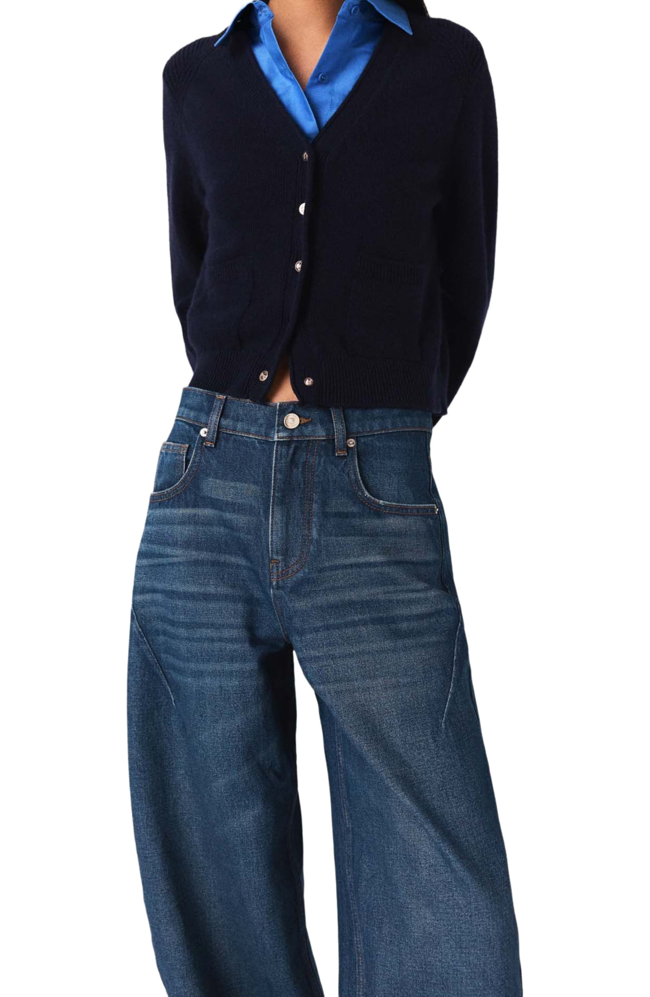 maje Balloon jeans with martingale in Blue at Nordstrom - 6