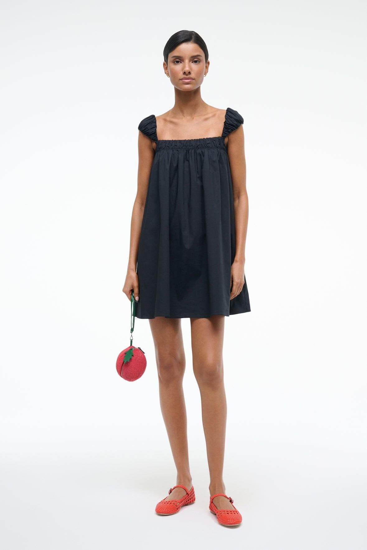 STAUD BEAU DRESS BLACK - 6
