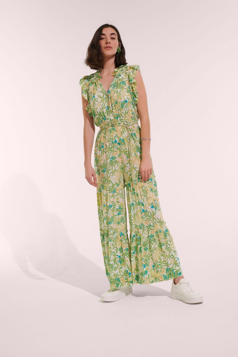 Long Jumpsuit Belene - Green Orchid 1