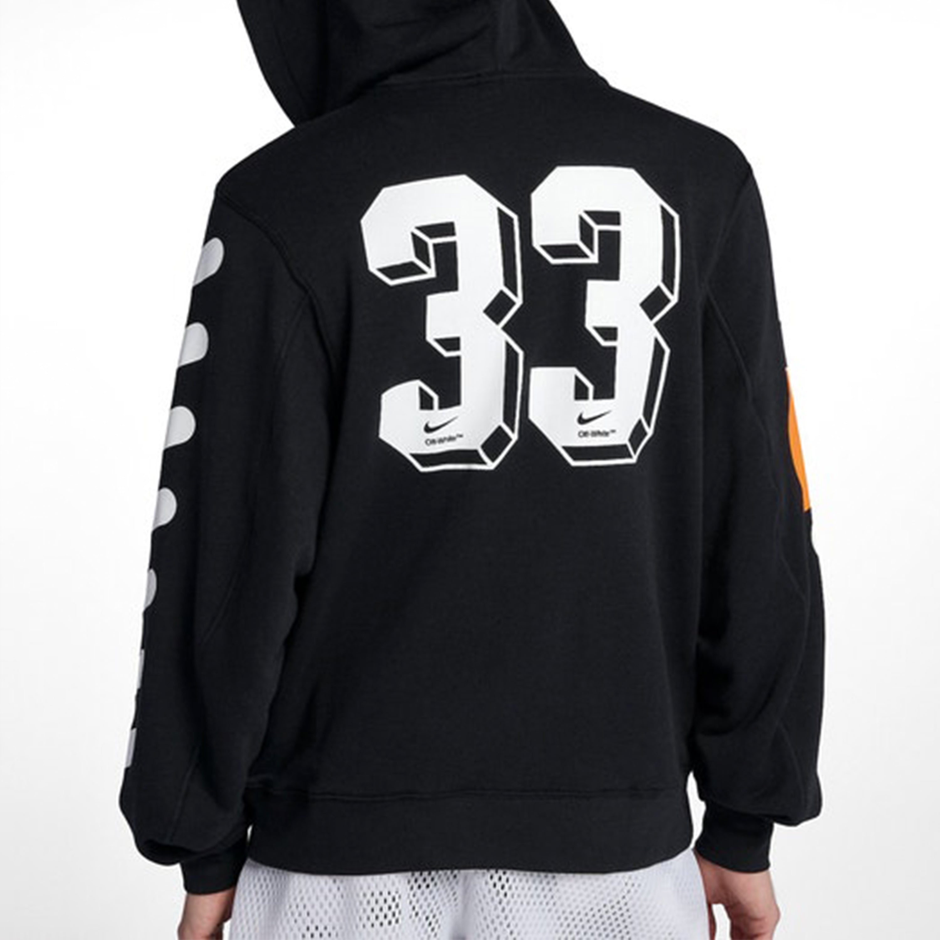 Nike x Off-White Hoodie 'Black Total Orange' AA3257-010 - 6