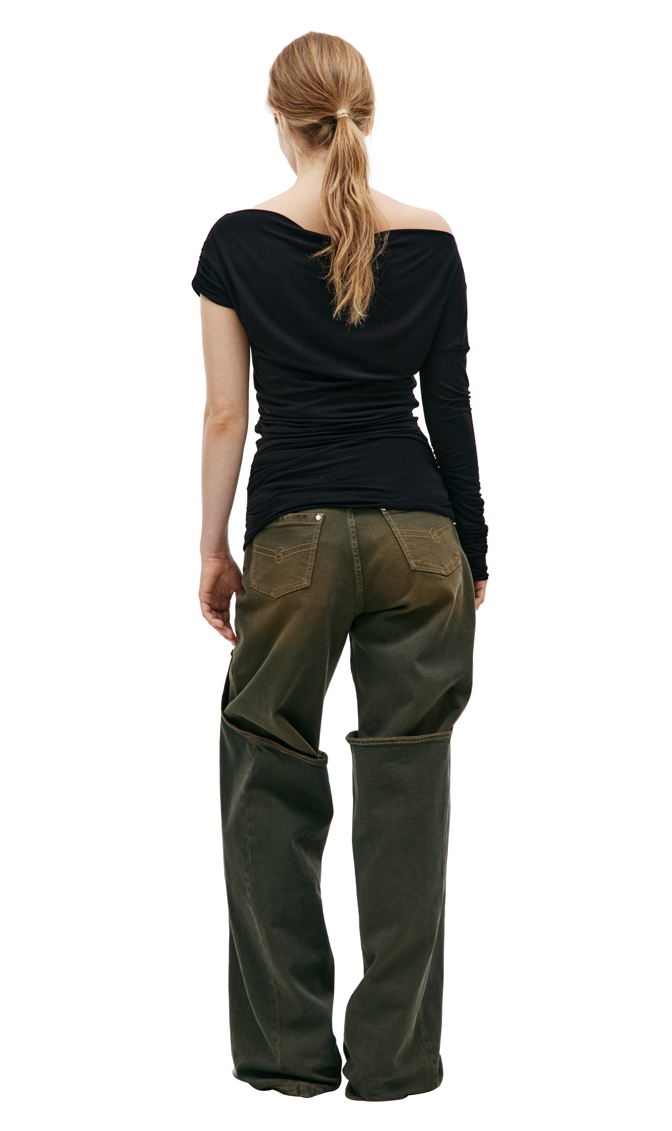 BLACK ASYMMETRIC LONGSLEEVE - 3