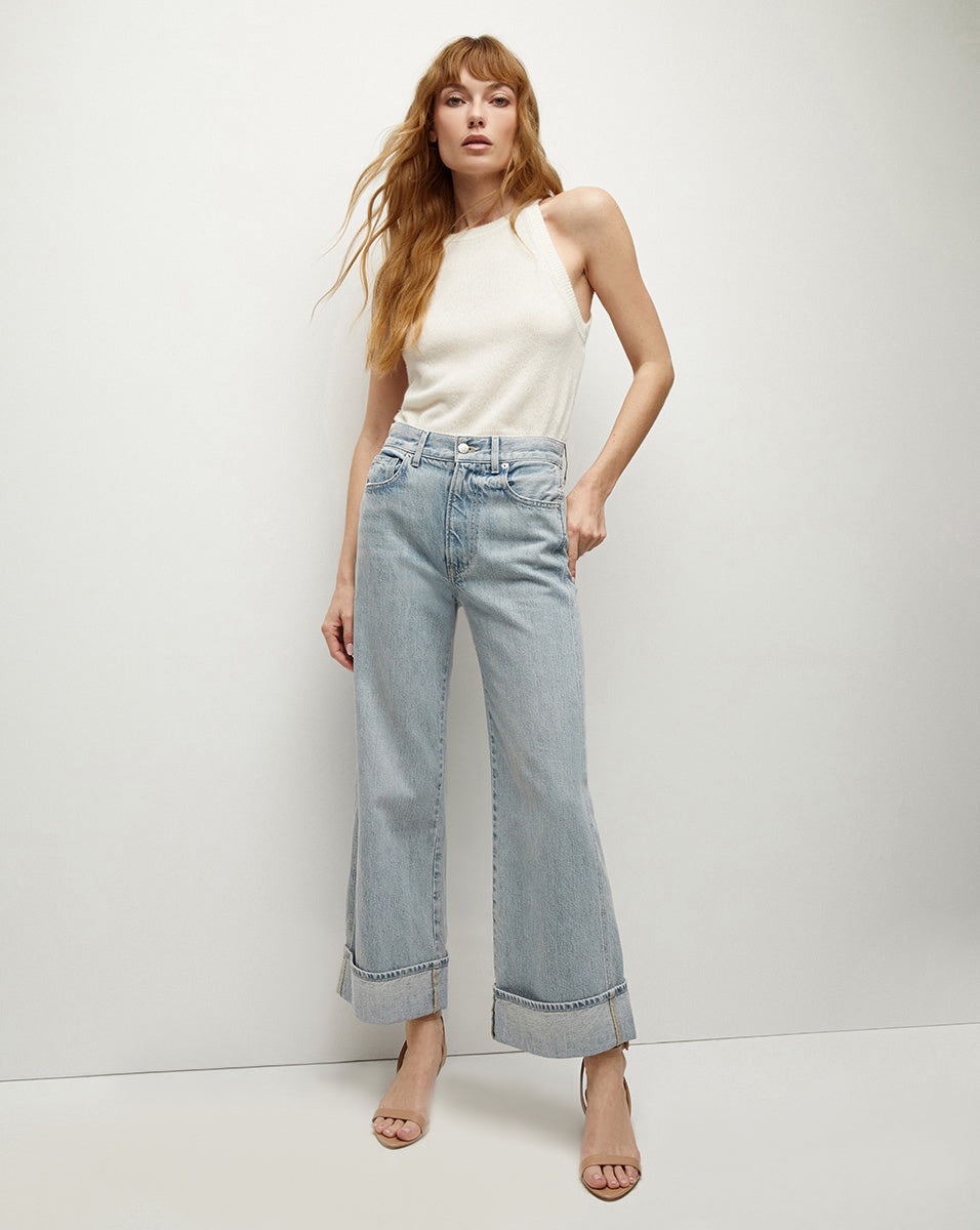TAYLOR CUFFED CROPPED WIDE-LEG JEAN - 2