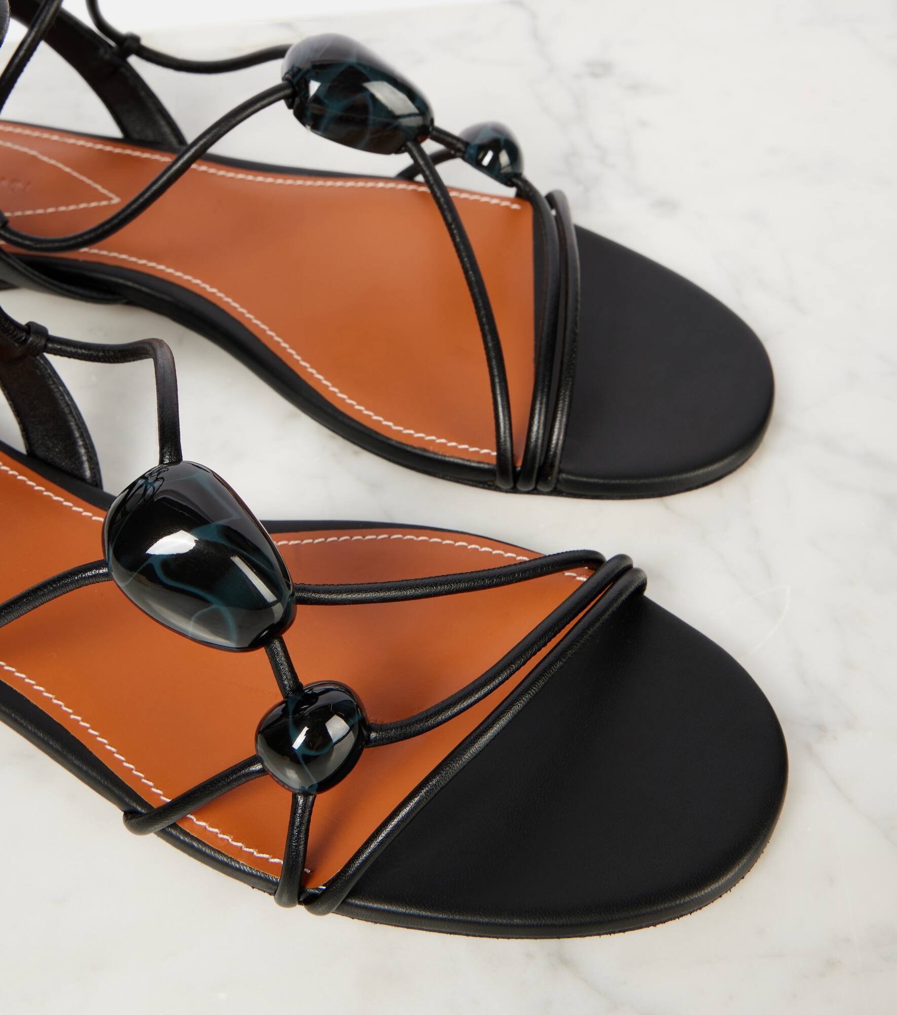 Gleam leather sandals - 5