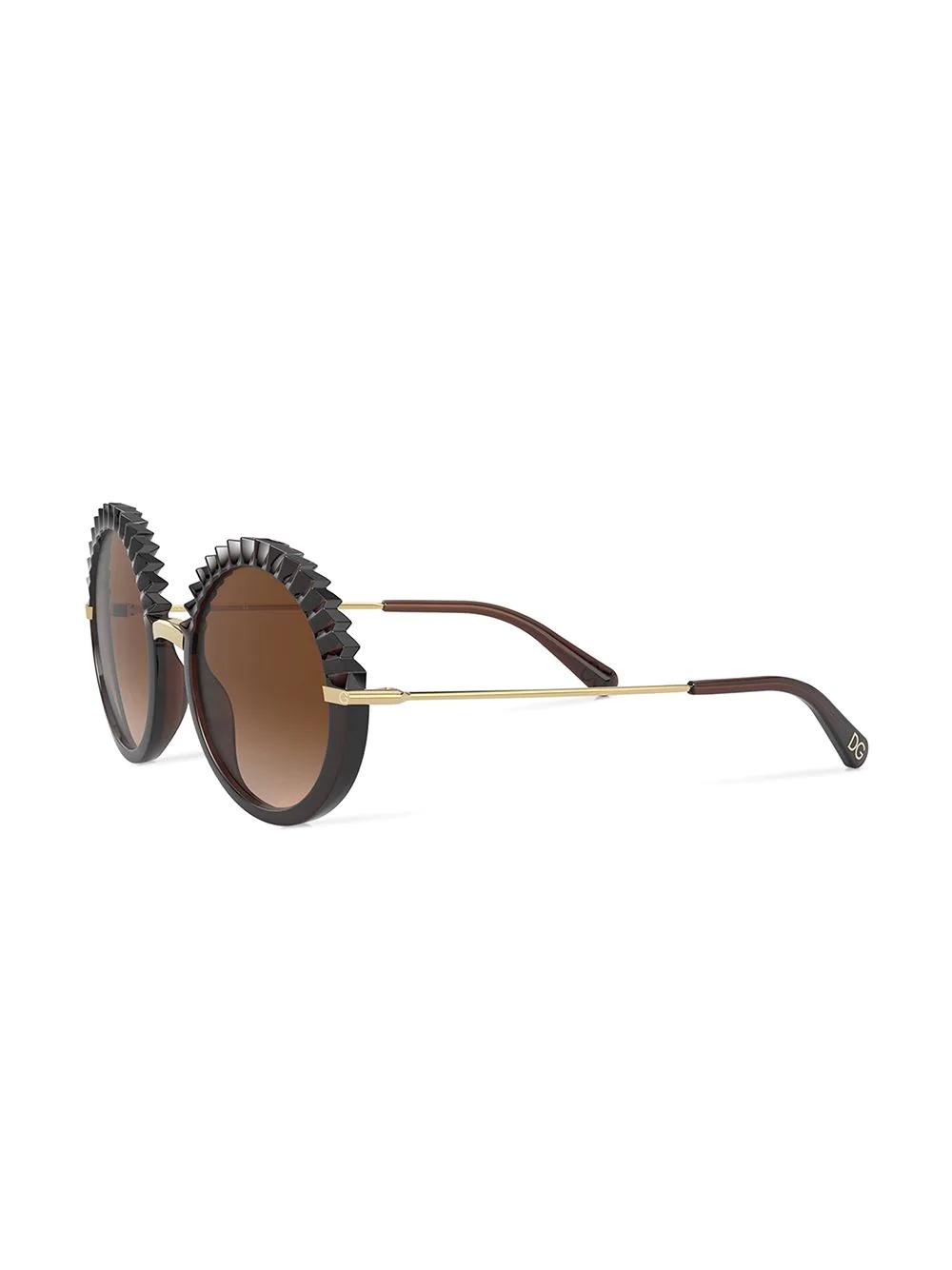 Plissé round-frame sunglasses - 2