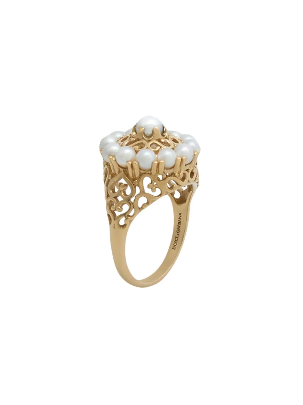 18kt yellow gold Romance pearl ring - 2