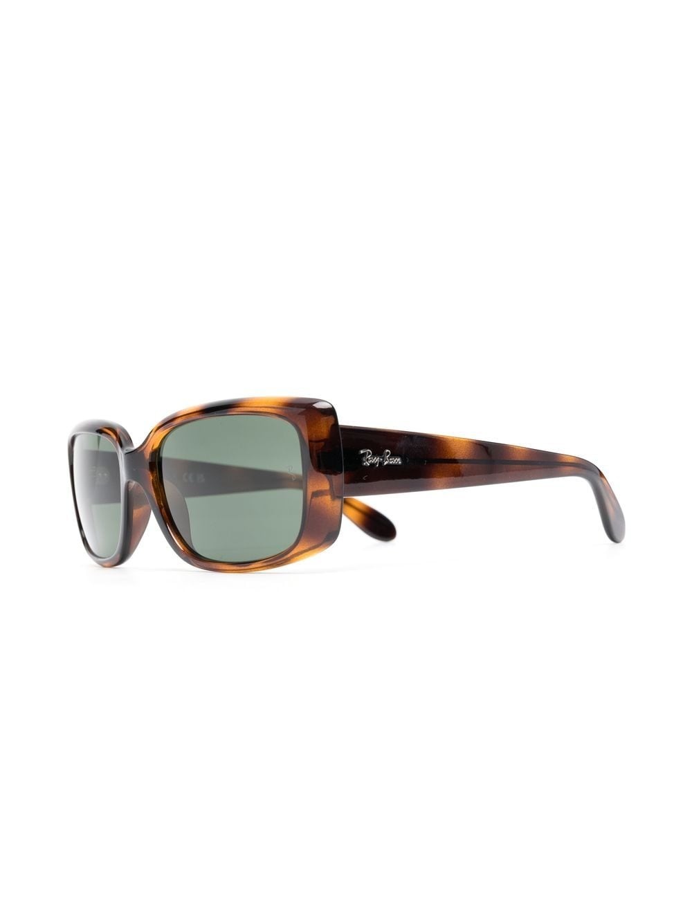 rectangle-frame tortoiseshell sunglasses - 2