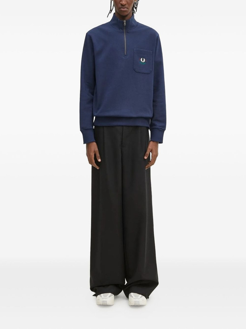 Fred Perry half-zip embroidered-logo pocket sweatshirt outlook