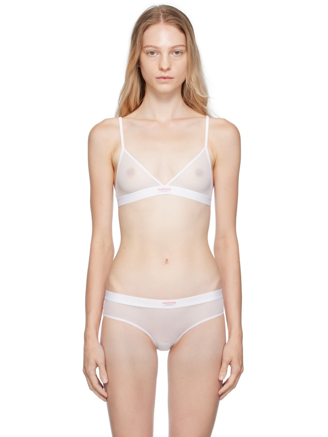 Alexander Wang White Sheer Bra