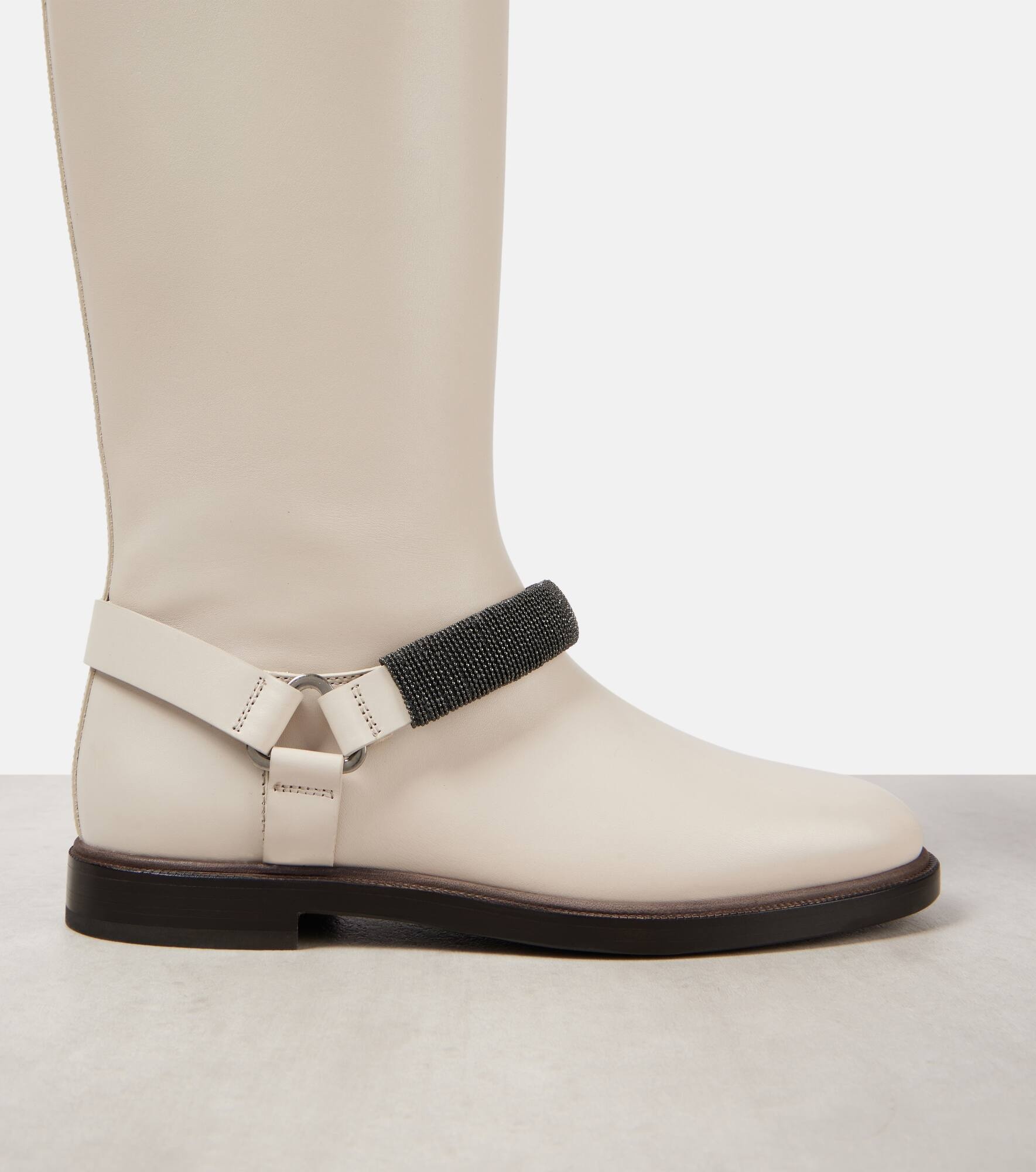 Monili leather knee-length boots - 5
