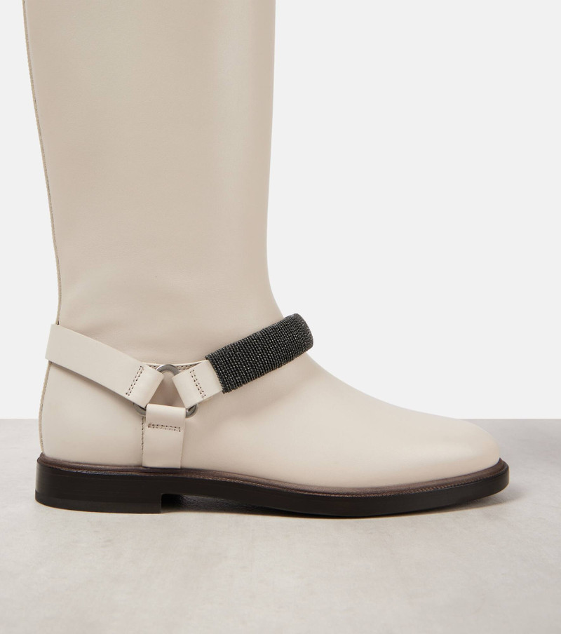Monili leather knee-length boots 5