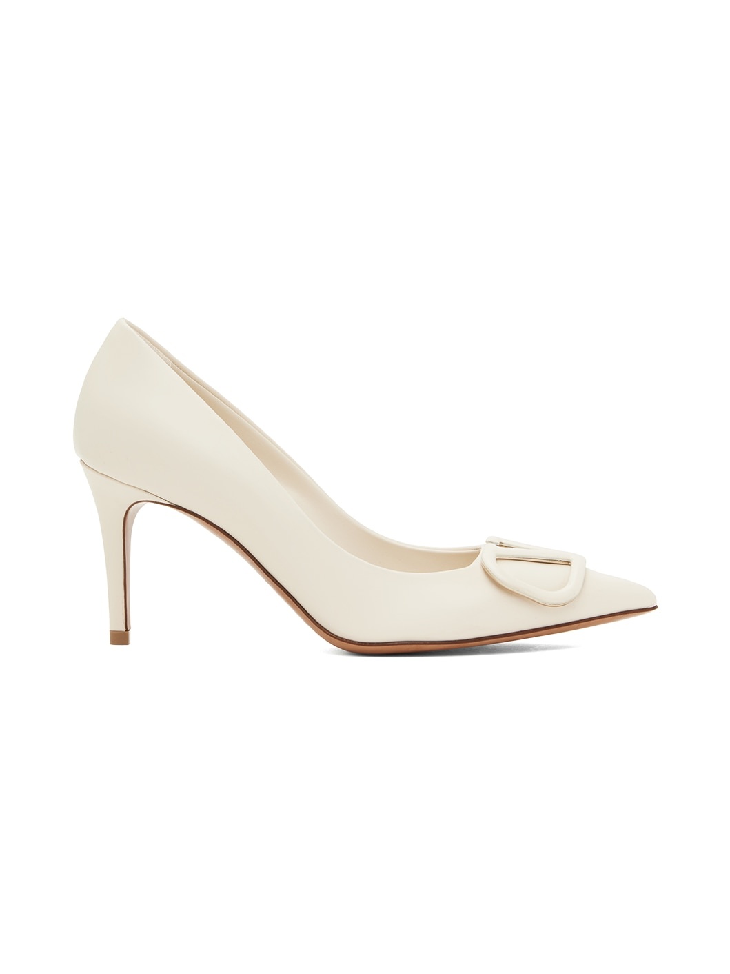 Beige VLogo Pumps - 1