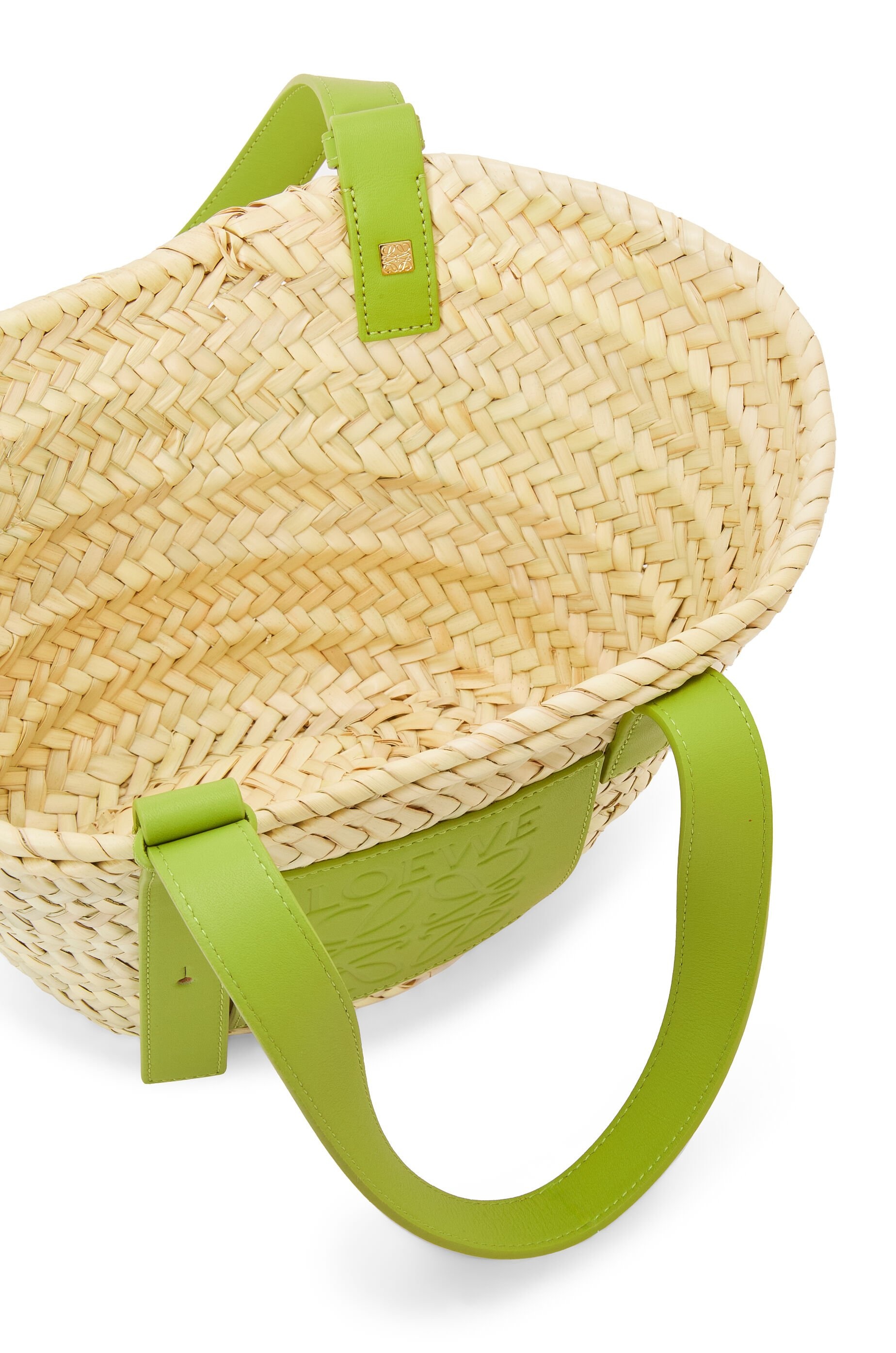 Small Basket bag in palm leaf and calfskin - 4