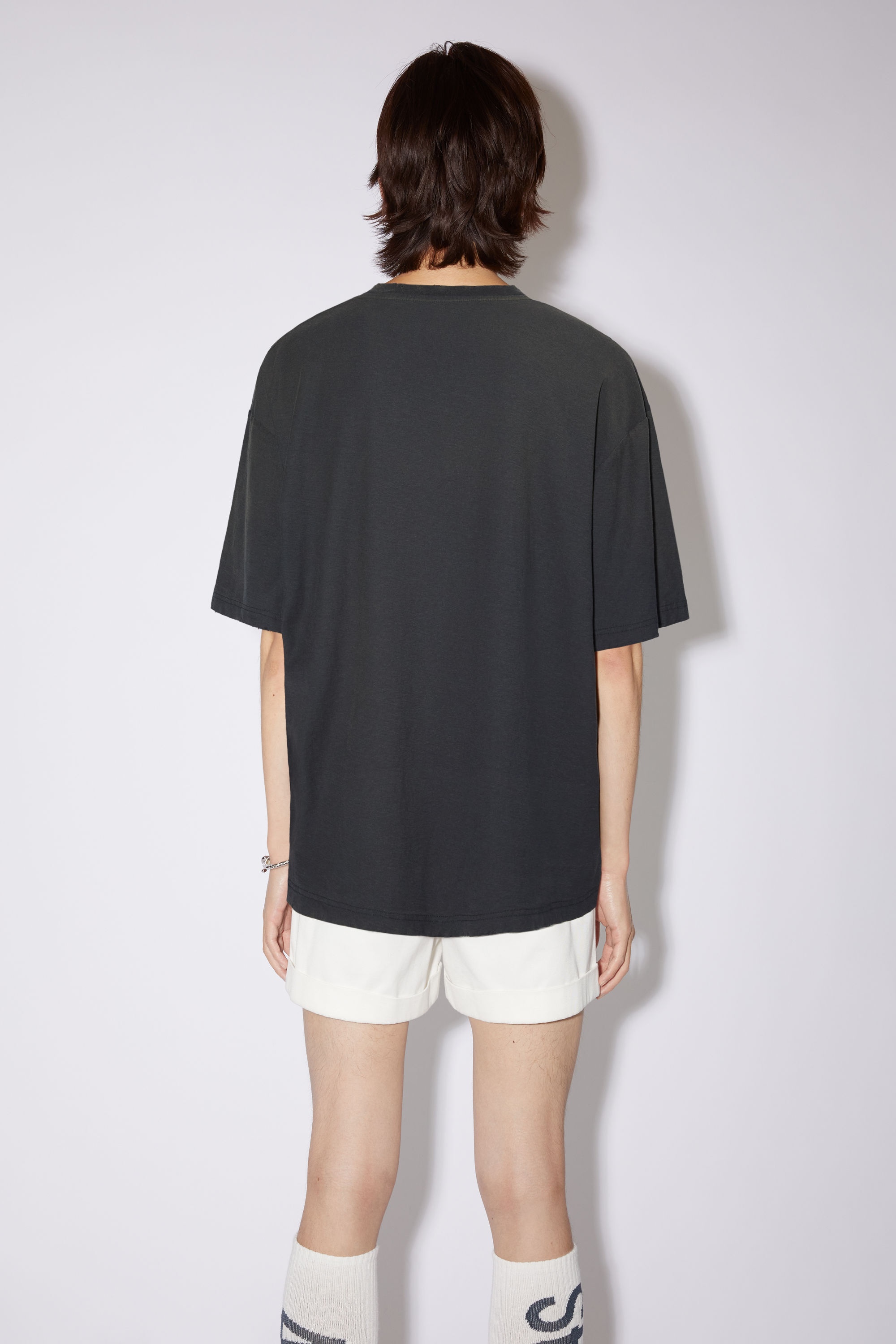Logo t-shirt - Relaxed fit - Faded black - 3