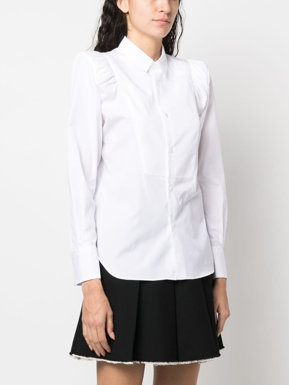puff-sleeve cotton shirt - 3