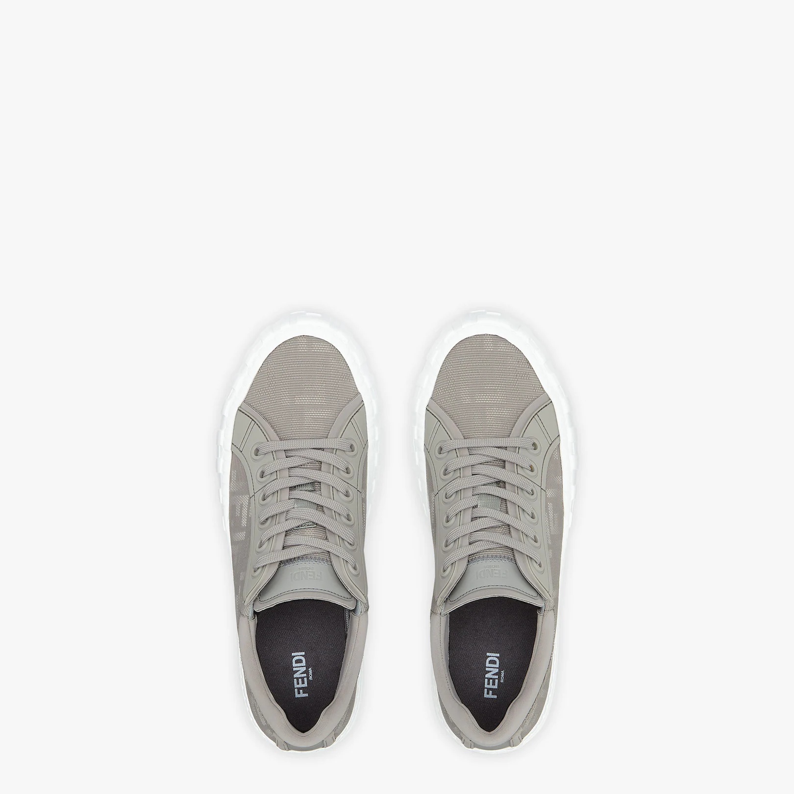 Gray fabric low-top - 4