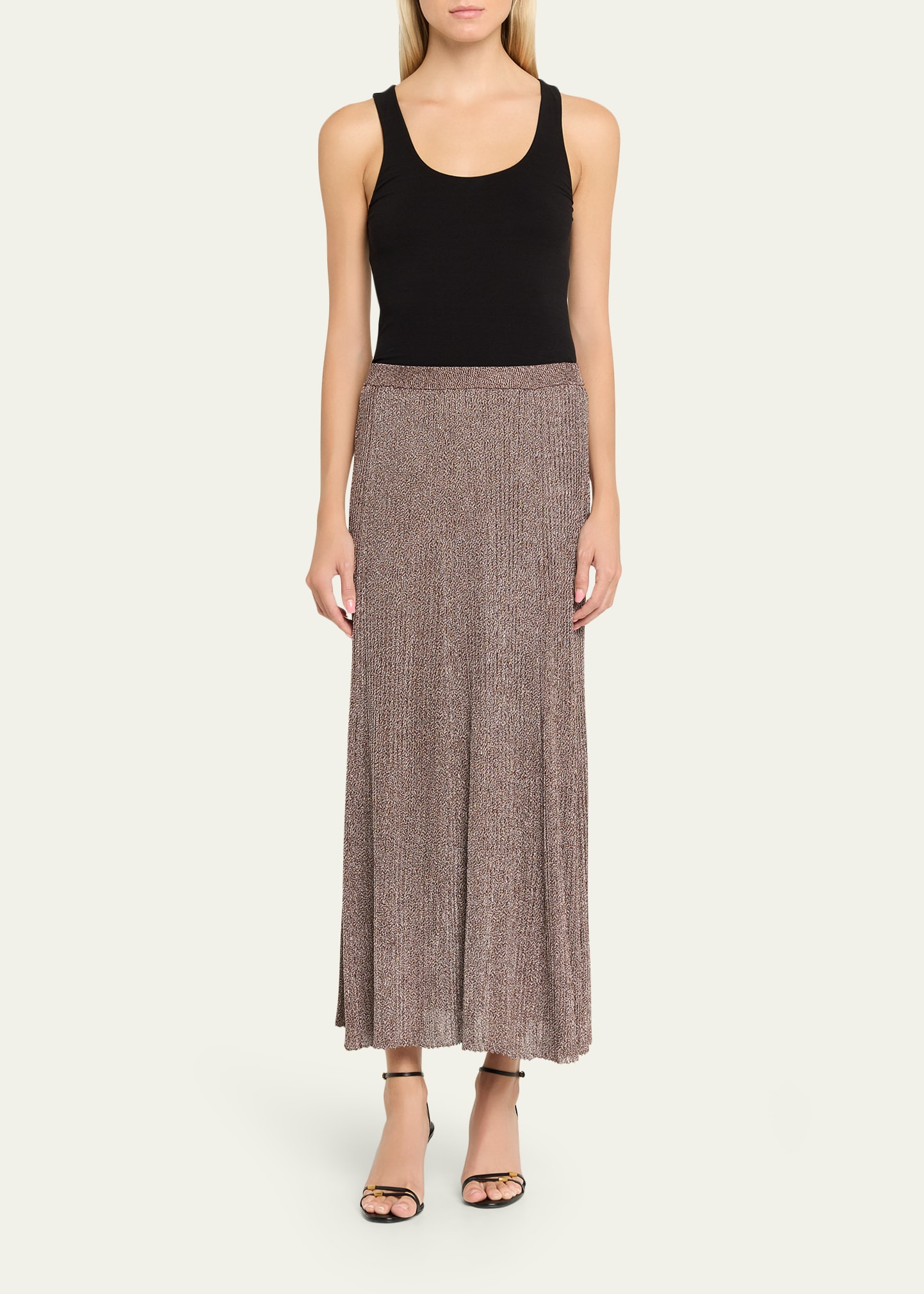 Renae Metallic Knit Maxi Skirt - 2