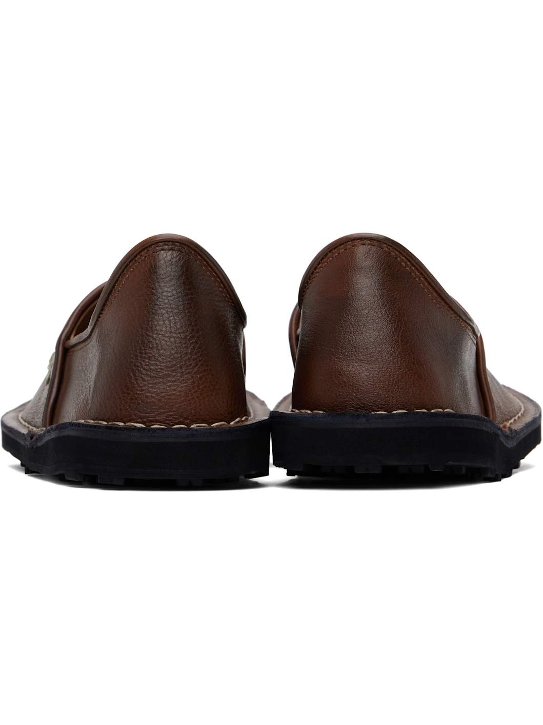 Brown 'Marni' Symbol Loafers - 2