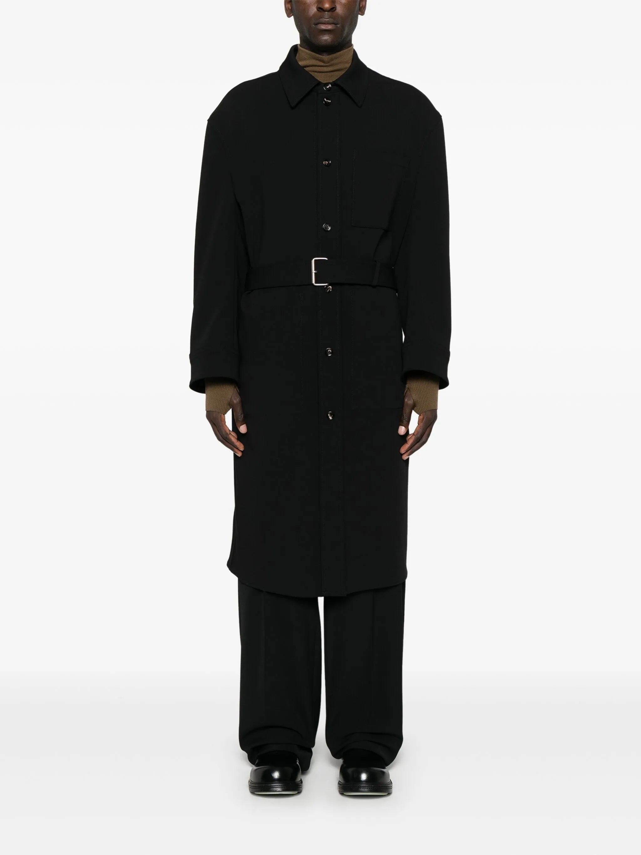 textured trench coat - 2