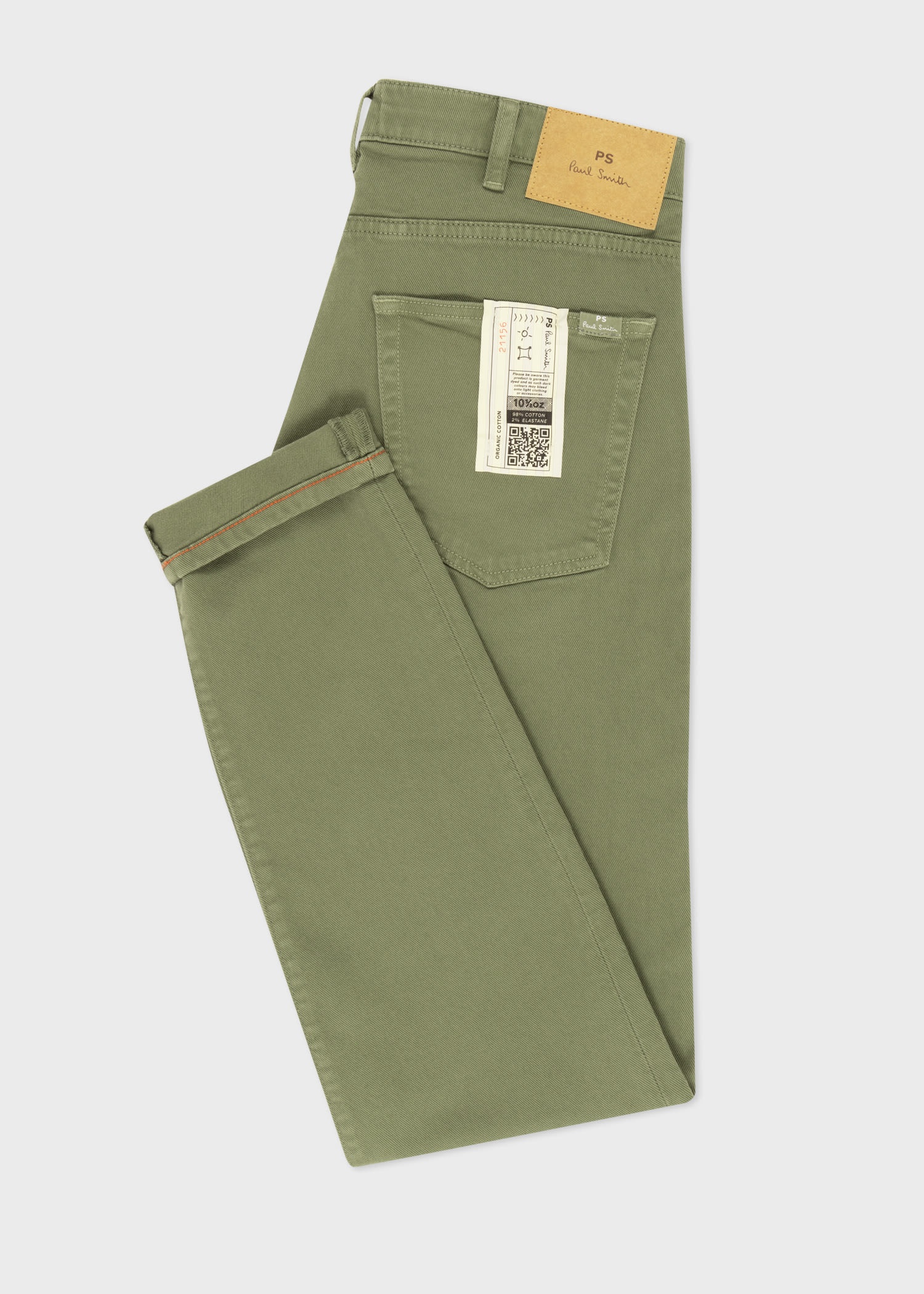 Khaki Green Garment-Dyed Jeans - 2