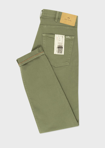 Paul Smith Khaki Green Garment-Dyed Jeans outlook