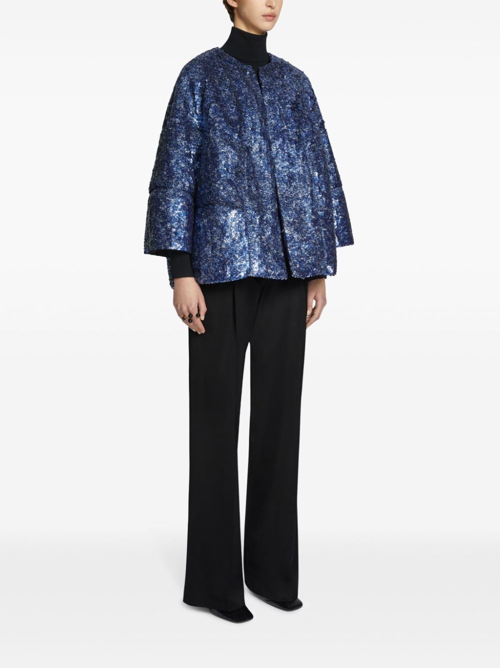 embellished cocoon jacket - 3