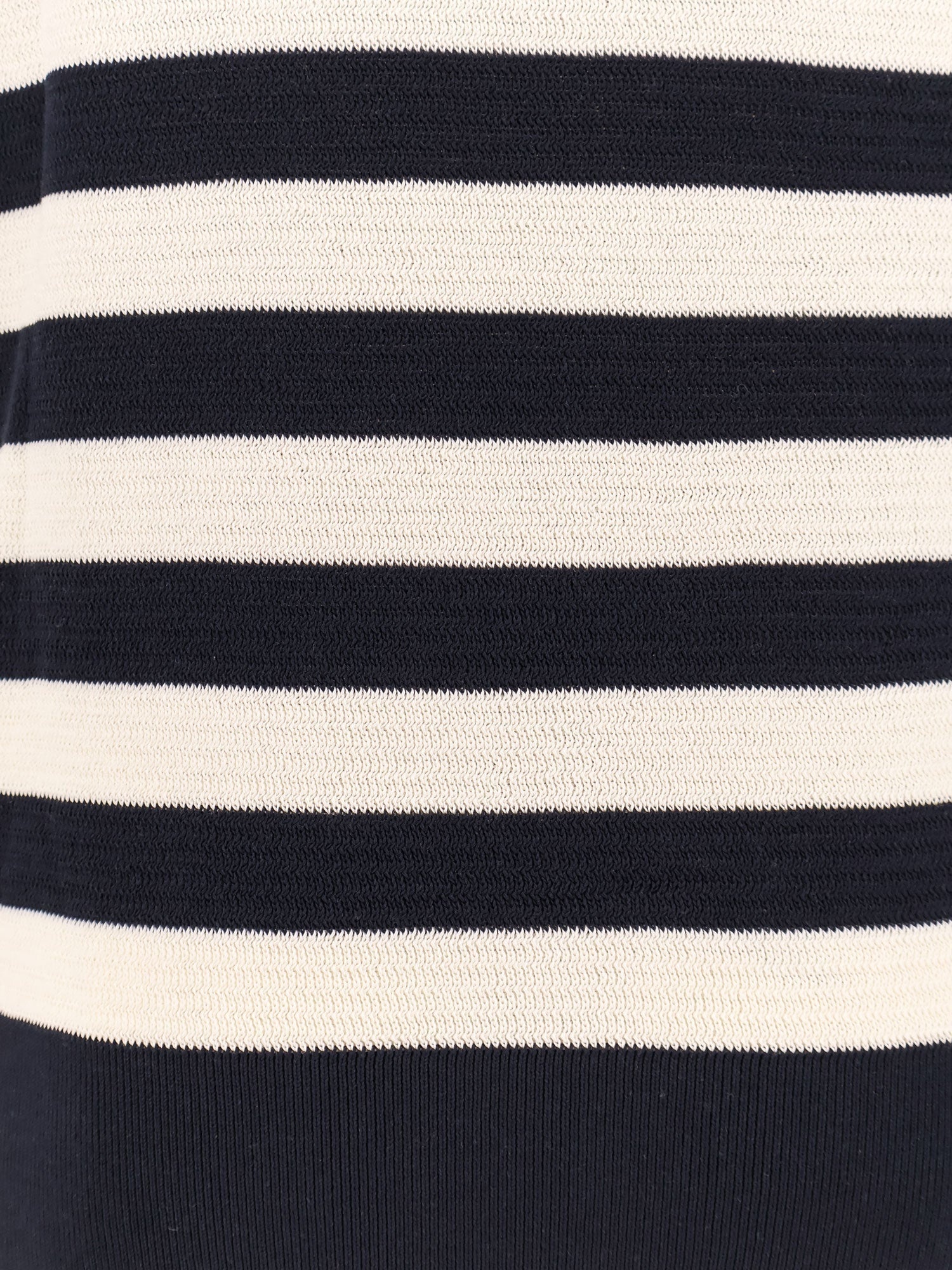 LANEUS - Striped knitted cotton sweater - 3