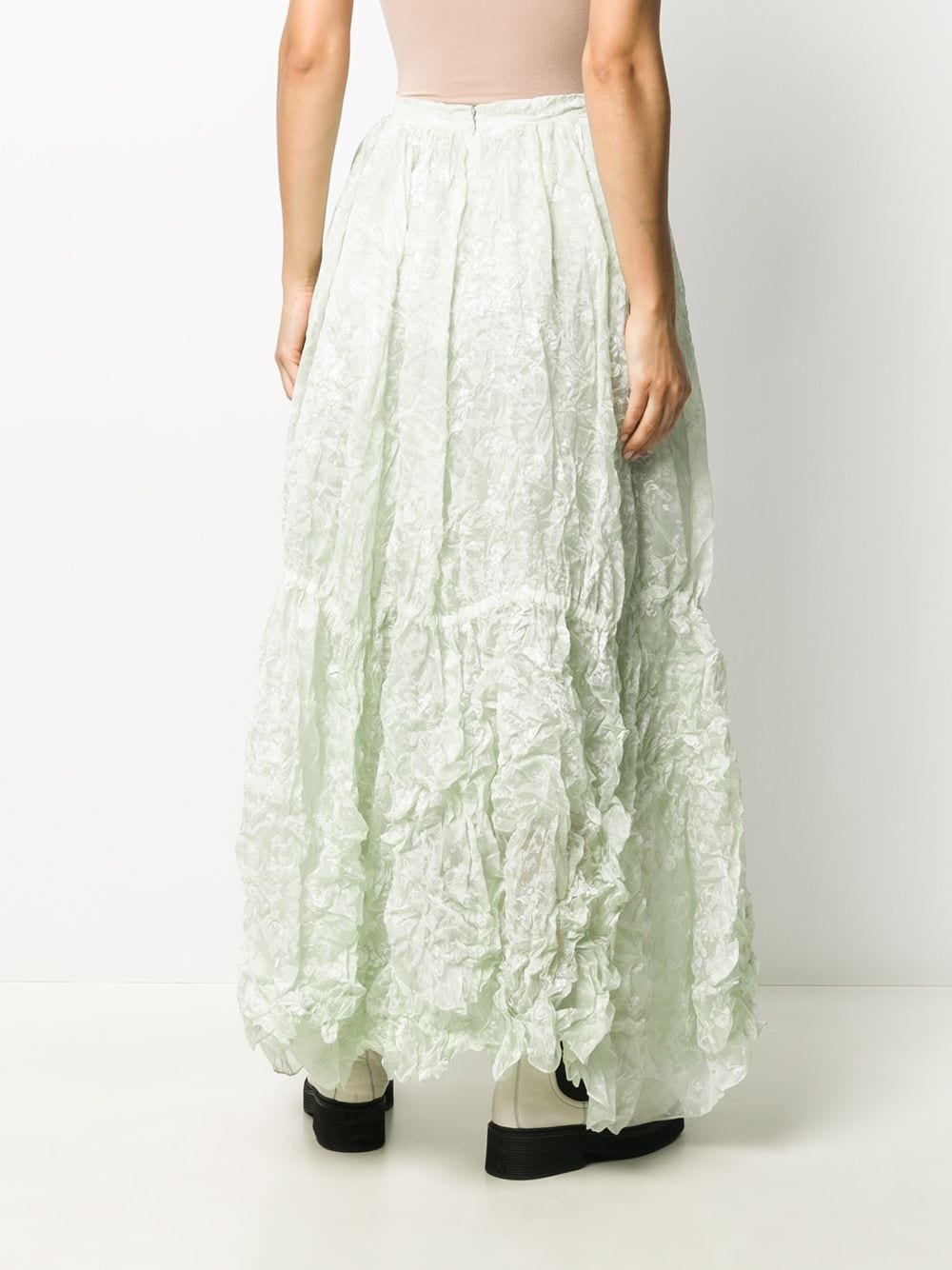 creased maxi skirt - 4