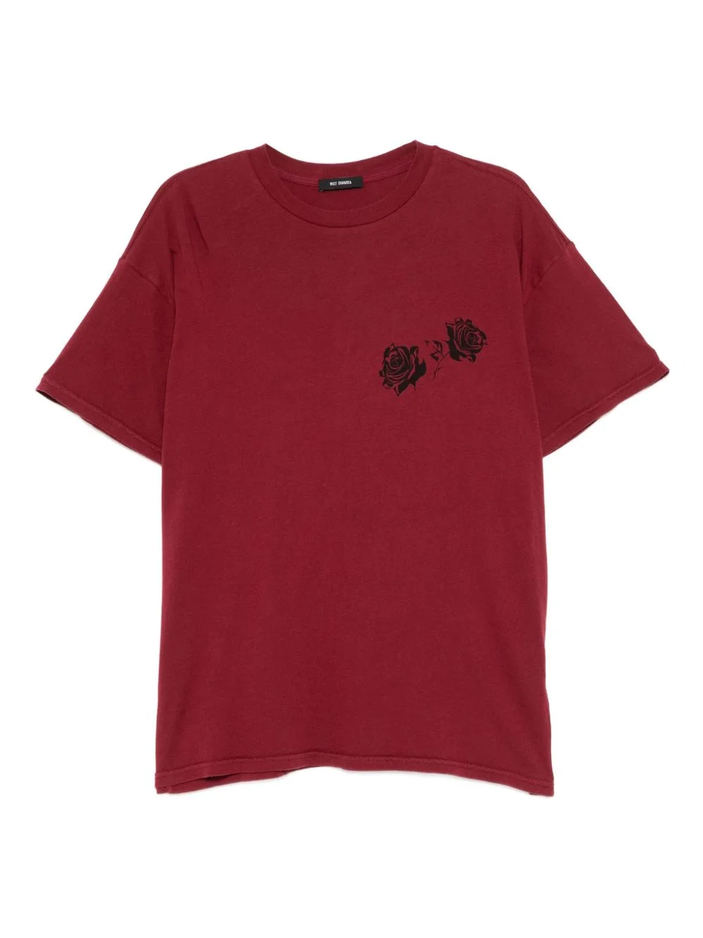 rose-print T-shirt - 1
